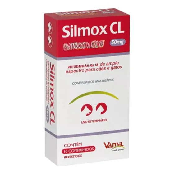 Silmox Cl 50mg Caixa Com 10 Comprimidos Para Cães Vansil