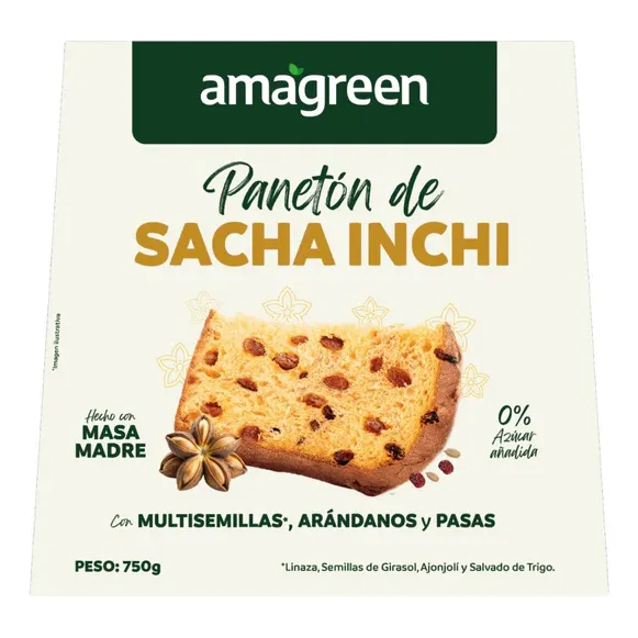 Panetón De Sacha Inchi Sin Azúcar 750g