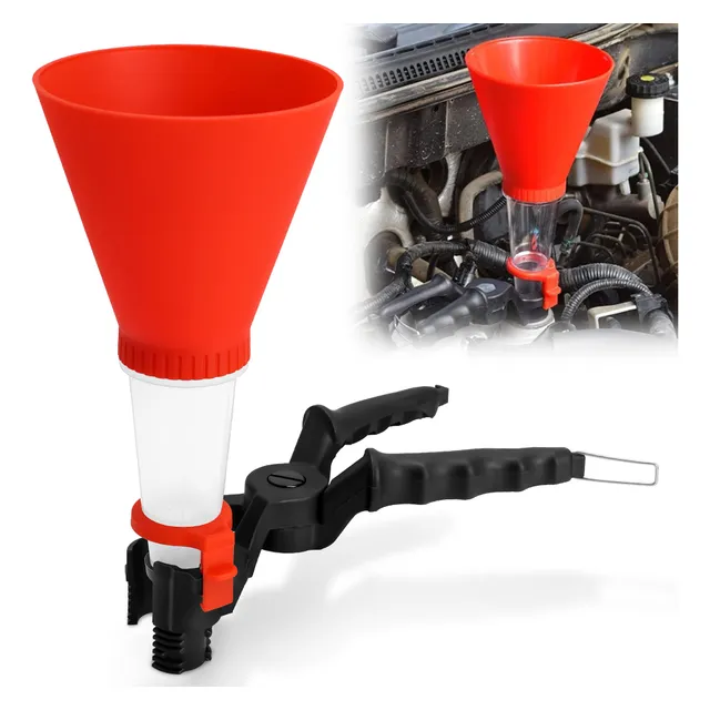 Funil Plastico Auto Ajustável Para Óleo Motor Universal