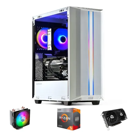 Pc Gamer Blanco Amd Ryzen 5 5500 32gb 2tb Rtx 3060 Wifi Air 32 Gb