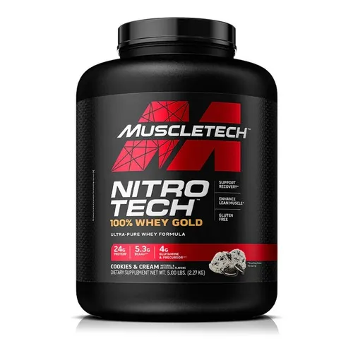 MuscleTech Proteínas Whey protein Nitro Tech 100% Gold 5lb Sabor Cookies & Cream