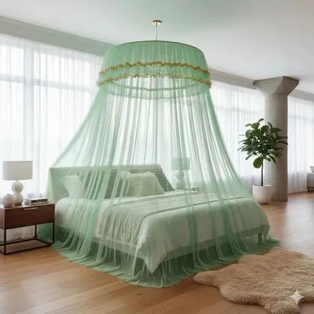 Mosquiteiro Teto Casal Queen King C/ Elástico Volta Ao Mundo