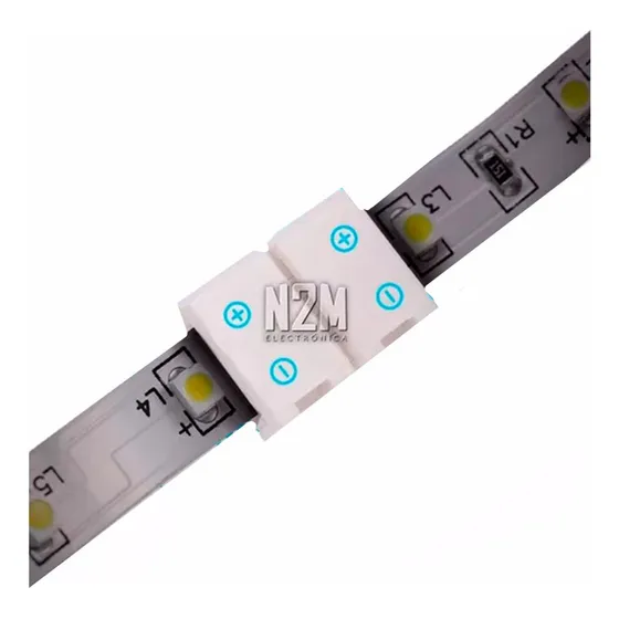 Conector Led Doble Hebilla Tira 5050 Rgb Monocromatica Color
