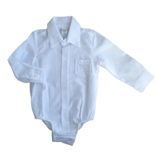Body Camisa Bebe Bautismo Blanco  1 Al 5 