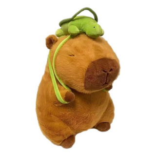 Pikabala Lleva Un Lindo Peluche Con Una Mochila De Tortuga. Pikabala Lleva Un Lindo Peluche Con Una Mochila De Tortuga.