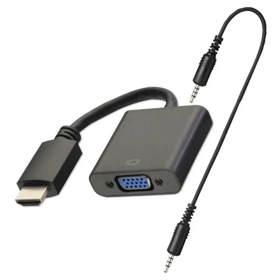 Adaptador Conversor Convertidor Hdmi A Vga Con Audio Activo®