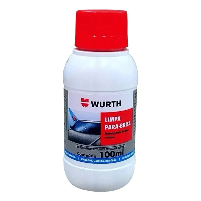 Limpa Para Brisa Wurth 100ml Limpeza De Para Brisa Vidro 