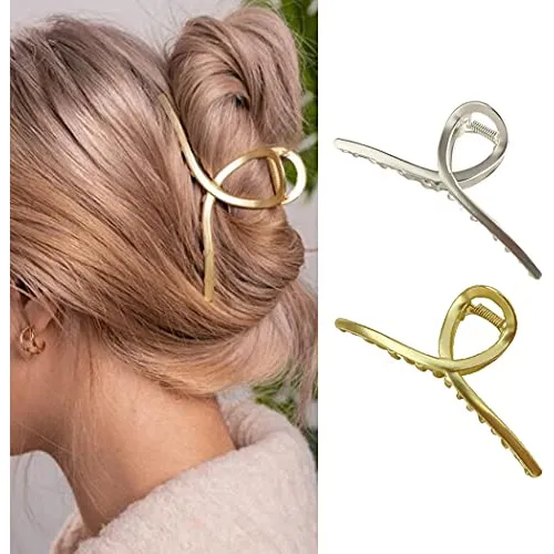 Sujetador De Pelo Brinie Clips Oro Tiburón Barrette 42ykh