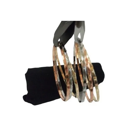 Kit 09 Und  Pulseras Metalicas 3 Colores  