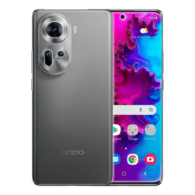 Celular Oppo Reno11 12gb Ram 256gb Almacenamiento Interno Gris (titanio) 5g 120 Hz Pantalla Amoled 6.7