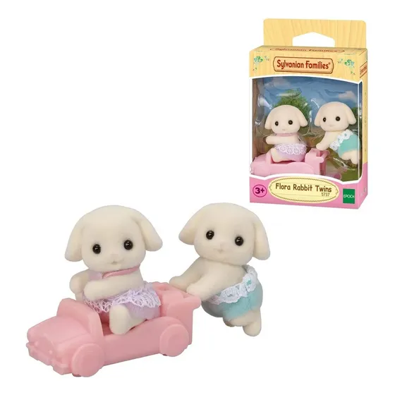 Figuras Sylvanian Families Gemelos Conejo Aries Viola Y Runo