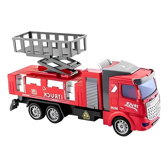 Auto A Radio Control Camión De Bombero Con Luz