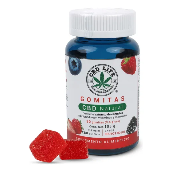 Gomitas Cbd Life - Suplemento Con Cbd - Sabor Frutos Rojos