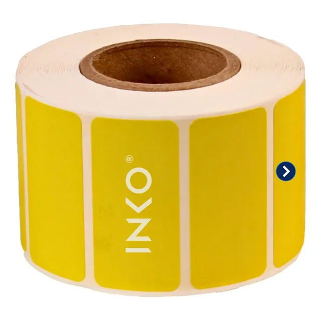 10 Rollos Etiqueta Térmica Amarilla 51x25mm 2x1 PLG C/1000 Color Amarillo