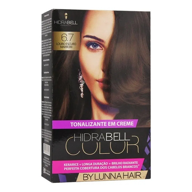 Tonalizante Em Creme 6.7 Louro Escuro Marrom - Hidrabell