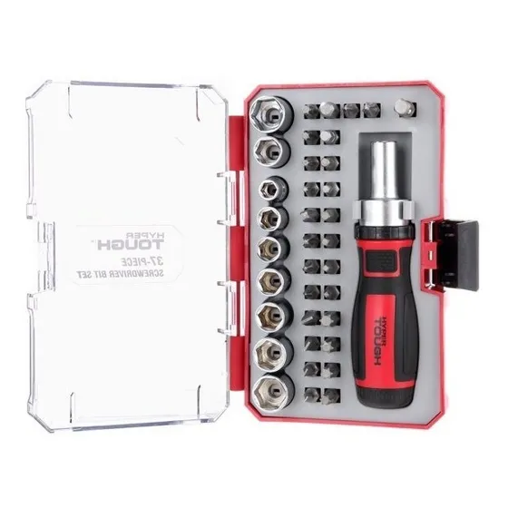 Juego De Destornillador Tipo Ratchet - Dados Y Puntas 37 Pcs