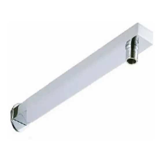 Tubo Para Ducha Cuadrada Acero Inoxidable Cromado 40cm Largo