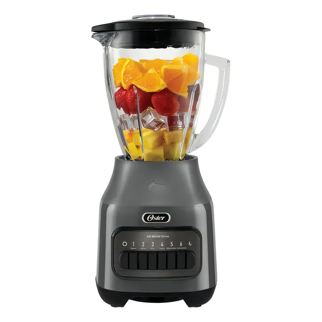 Licuadora Oster de 1.5 L Vaso de Vidrio 600w Gris