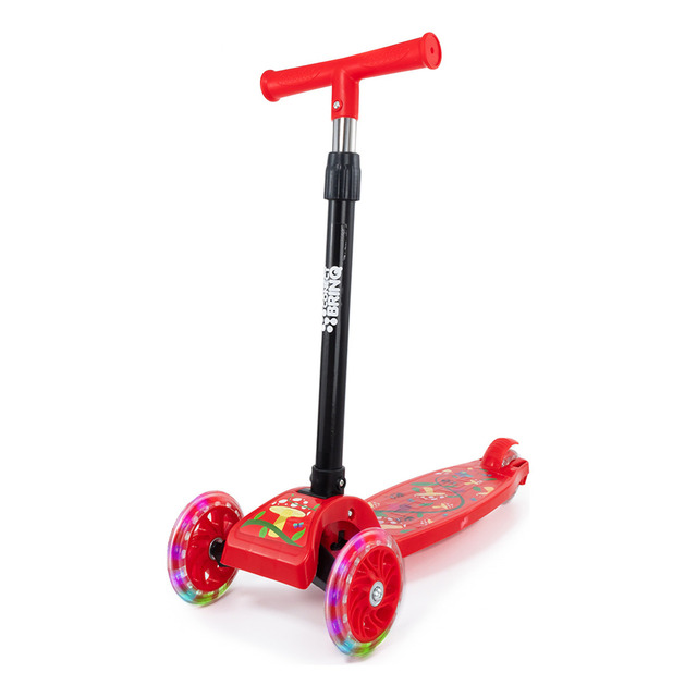 Patinete Infantil Dobrável 3 Rodas Led Até 40kg Conect Brinq Cor Vermelho Patinete Infantil Dobrável 3 Rodas Led Até 40kg Conect Brinq Cor Vermelho