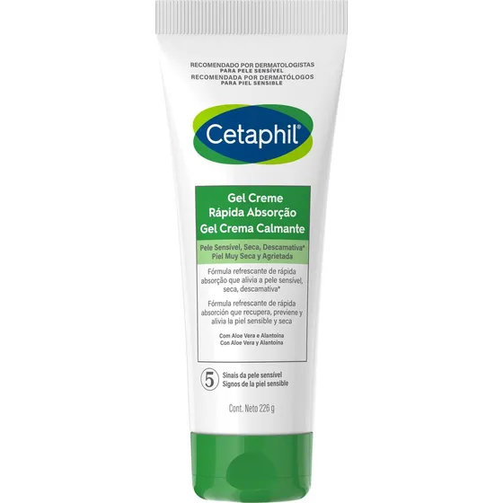 Gel Crema Calmante Cetaphil Con Aloe Vera Y Alantoína Para Piel Muy Sea y Agrietada