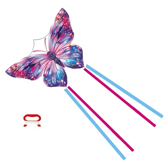 144x94cm Mariposa De Color Cristal Cometa+100m Hilo Cometa