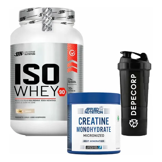 Pack Iso Whey 1.1kg + Creatina Applied Nutrition 250g+shaker
