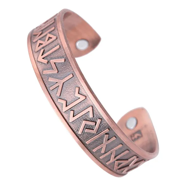 Li Retro Rune Bracelet Nordic Bangle Mythology Rosa De Cobre