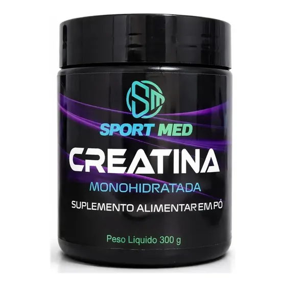 Creatina Monohidratada Sport Med Pote 300g - 100% Pura Sem Sabor