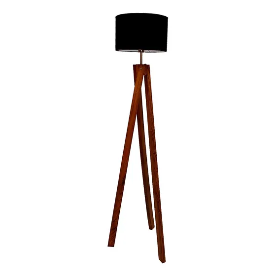 Lampara De Pie Tripode Madera Nuevo Diseño! Modelo Nurvi