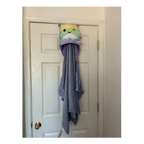 Manta Con Capucha Púrpura Para Niños Suave 30x50 Pulgadas