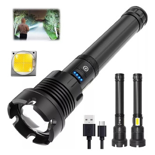 Linterna Láser Táctica Recargable Led 90,000 Lúmenes Altos Linterna Láser Táctica Recargable Led 90,000 Lúmenes Altos