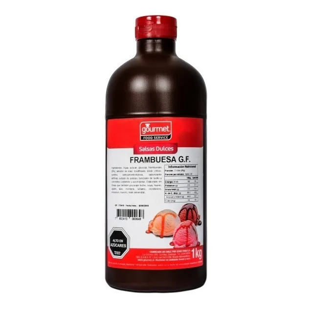 Pack 2 Salsa De Frambuesa Gourmet 1 Lt. Agro Servicio.