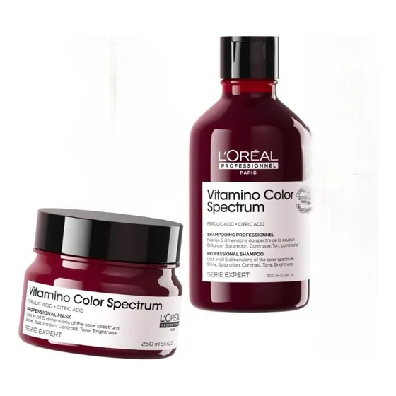 Pack Loreal Vitamino Espectrum Shampoo 300ml + Mascara 250ml