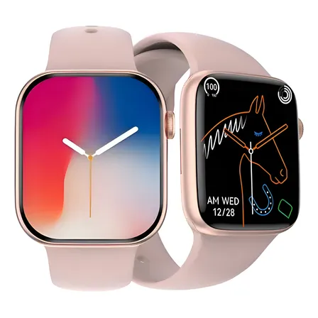 Smartwatch Mujer Reloj Inteligente Contesta Llamada 2 Correa Rosa Metal Y Silicona Rosa Rosa