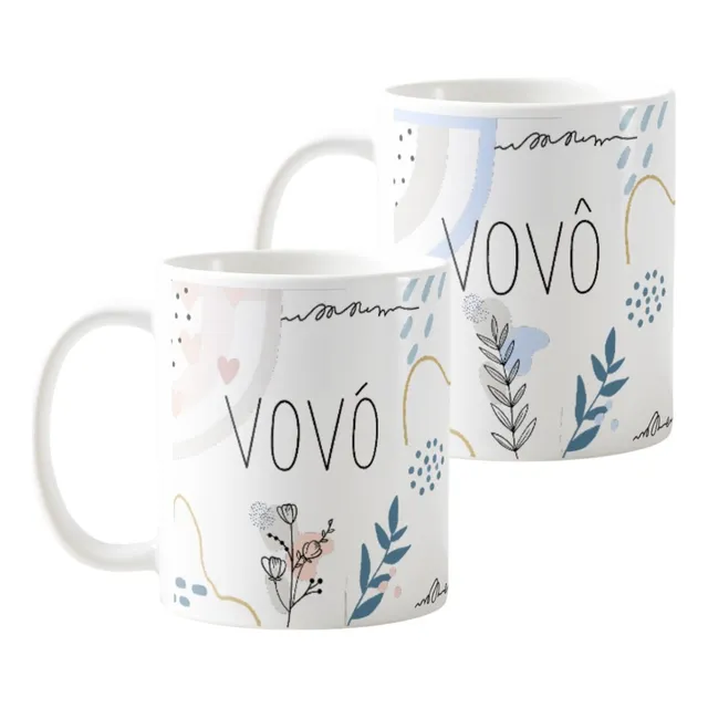 Kit Avós Combo 2 Canecas Vovó E Vovô Presente Pronta Entrega
