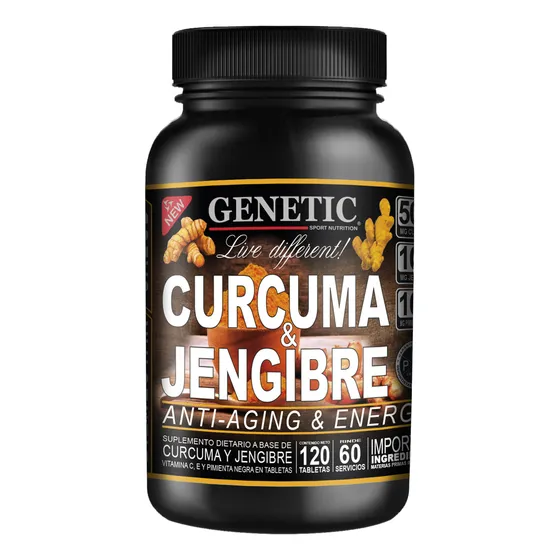 Curcuma Y Jengibre Genetic Vit C Antioxidante Salud Defensas Sabor Neutro