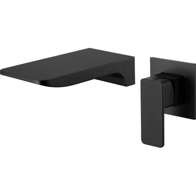 Llave Mezcladora Para Lavabo Manerales Negro Mate