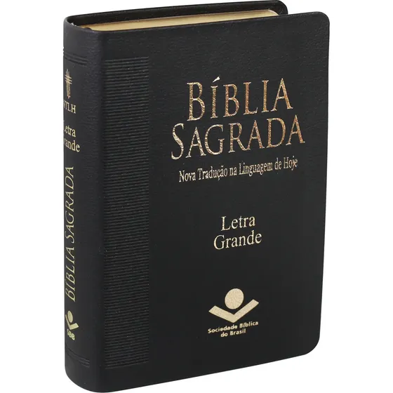 Bíblia Sagrada Pequena Letra Grande Couro Sintético Preto Trad Nova Tradução Na Linguagem de Hoje Ntlh Editora Sociedade Bíblica Do Brasil Sbb Capa Dura Sem Índice Em Português 2018