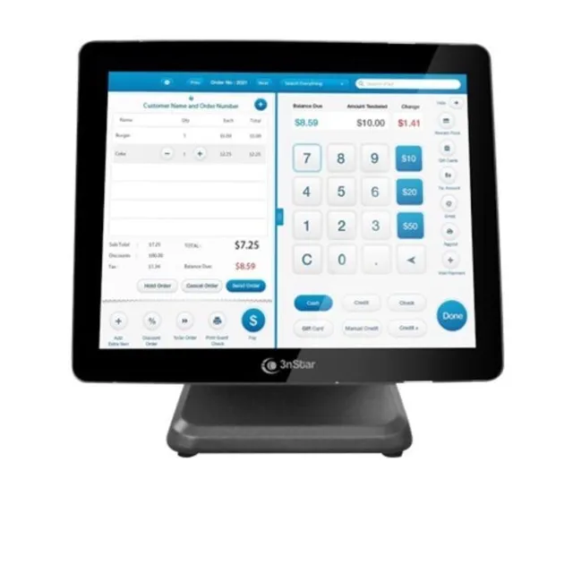 All In One Pos Touch Screen 3nstar Pte105 120w 4gb Ssd 120gb