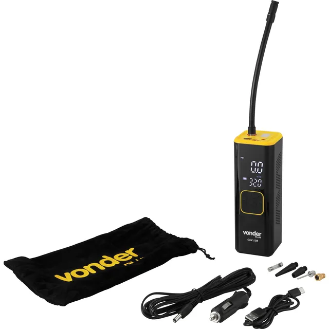 Mini Compressor Ar Encher Calibrar Pneu Carro Portatil Digit