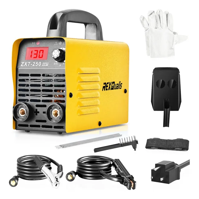 Mini Soldadoras Máquina Soldar Inverter Portatil Inversores Amarillo RexQualis RQ-DHJ-Y110