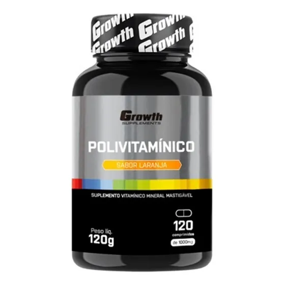 Polivitamínico Mastigável 120 Comprimidos Growth Suplements