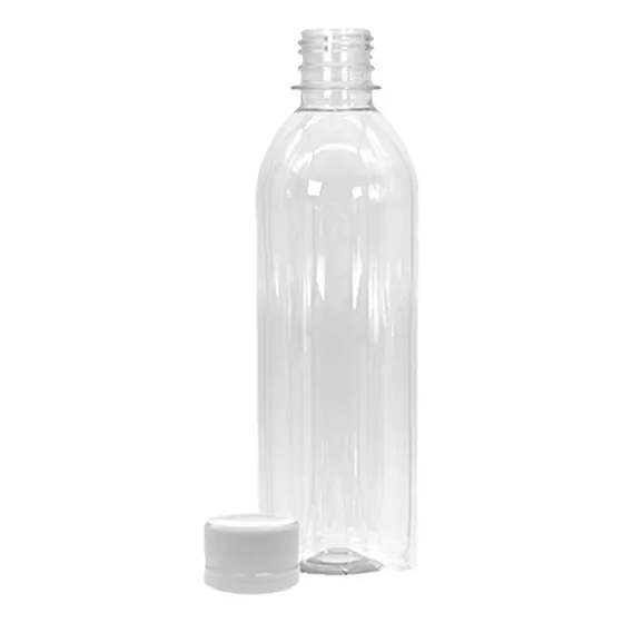 Botella Pet Cilíndrico 400cc  Con Tapa Plástica