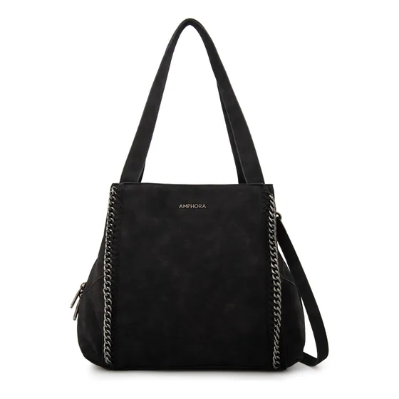Cartera Dos Asas Tres Divisiones Grande Maya Negro