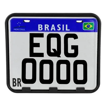 Suporte Moldura Placa Moto Anti Quebra G. Mercosul 20×17cm
