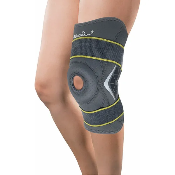 Rodillera Policentrica Con Barras Laterales Sport Blunding Color Plata Talla L