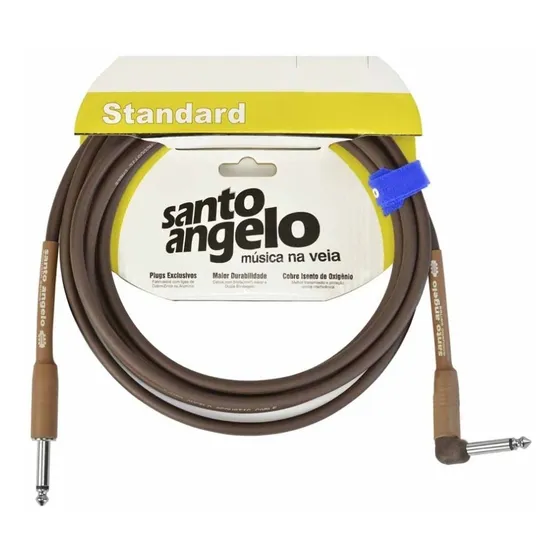 Cabo Para Violão Santo Angelo Acoustic 4,57 Metros Plug Em L