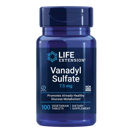 Suplemento Life Extension, Oligoelemento De Sulfato De Vanad