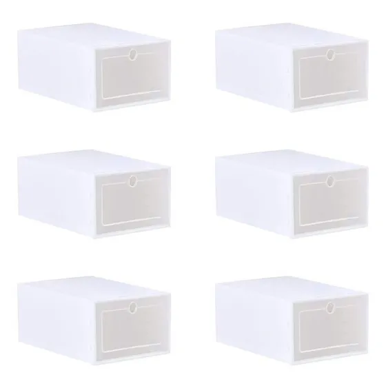 Set 6 Caja Para Zapatos Organizador Armarble Apilable Flippe