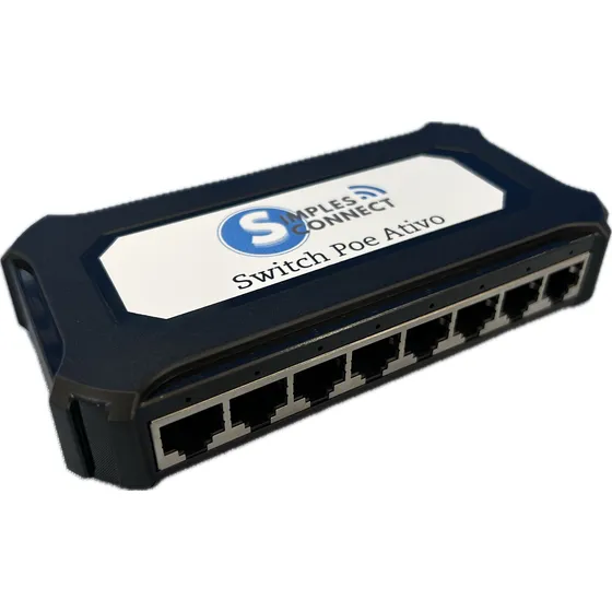 Switch Giga Poe Ativo 6 Portas 5v A 48v Vlan-simples Connect